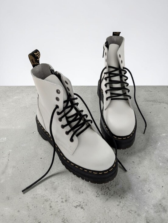 Dr. Martens Shoes - Dr. Martens AirWare Jadon Quad Retro 8-Eye Leather Platform Boot